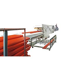 250mm PVC Pipe production line on-site testing