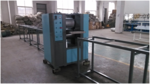 embossing machine for PE-wood profiles