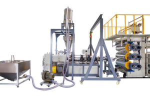 plastic sheet extruding line