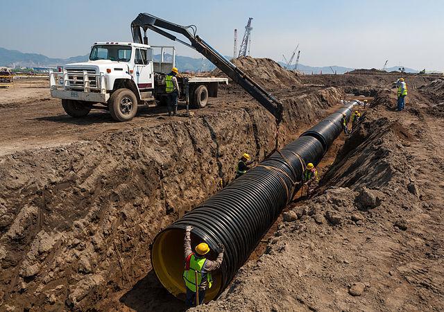 HDPE pipe installation in Mexico 