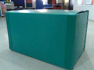 Plastic Corrugated Box with fordable top