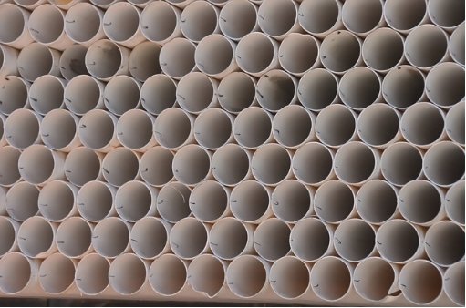 Stacked PVC pipes 