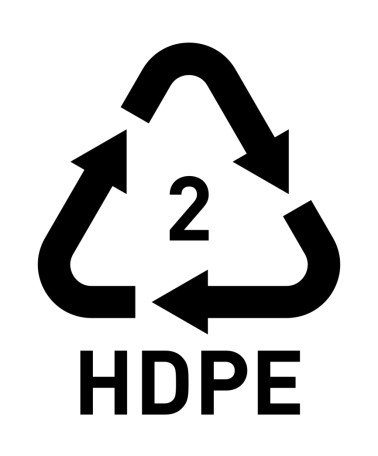  HDPE recycle symbol