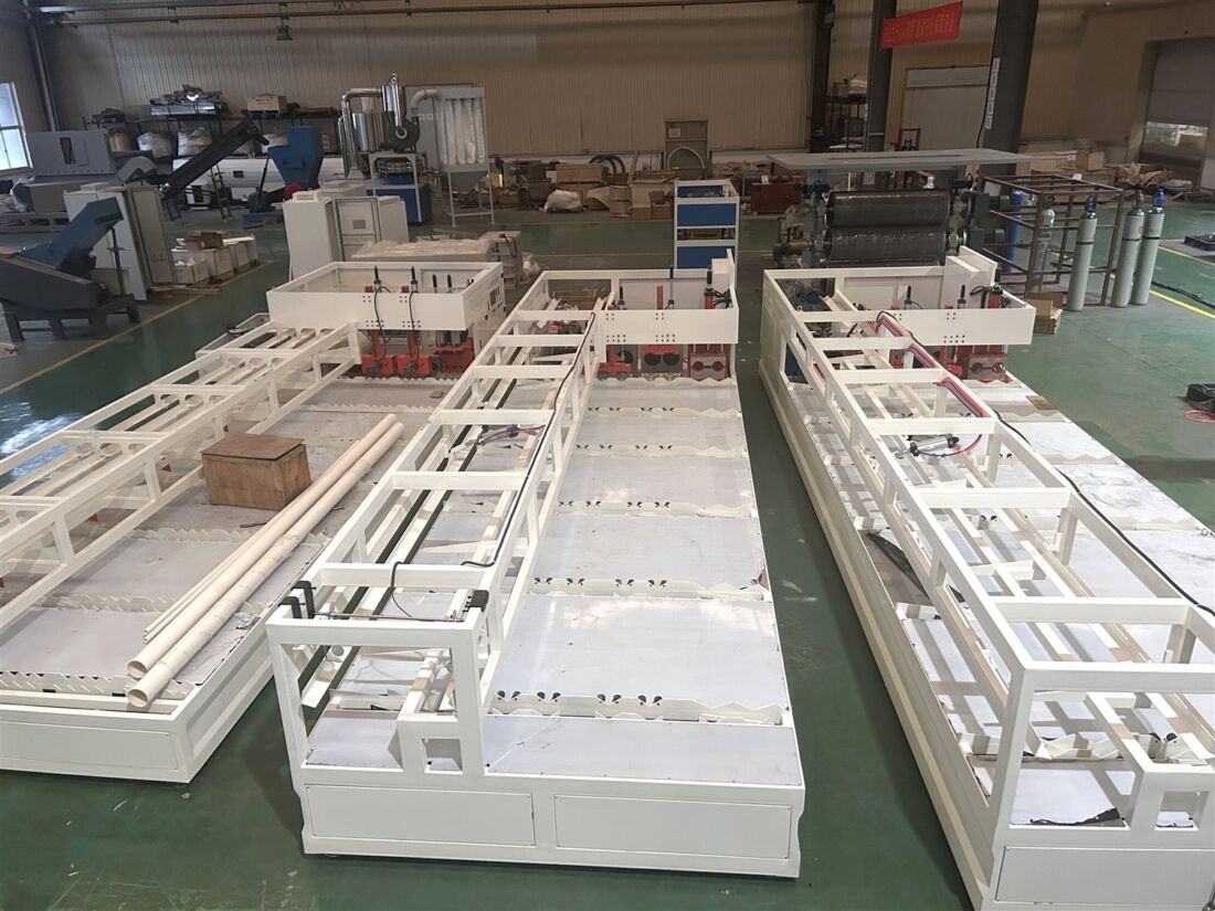 Complete PVC pipe extrusion line in our workshop - BENK Machinery