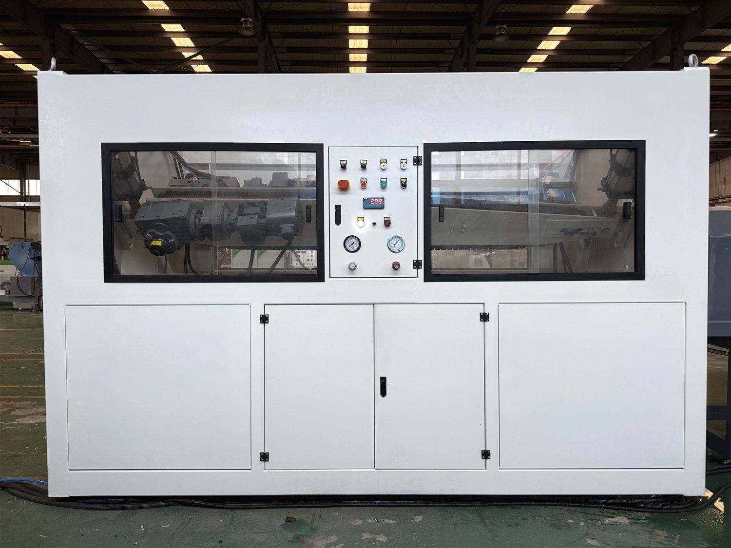 Extruder control panel and heating zones - PVC pipe line - BENK Machinery