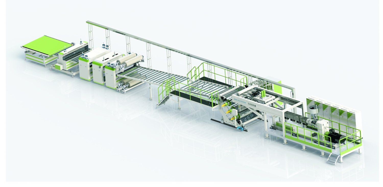 PC / PMMA / GPPS transparent board extrusion line manufactured by BENK Machinery