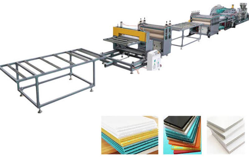 PP Hollow Grid Sheet Production Line manufactured by BENK Machinery