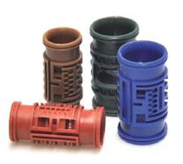 Round cylindrical drippers with wide turbulent flow channels
